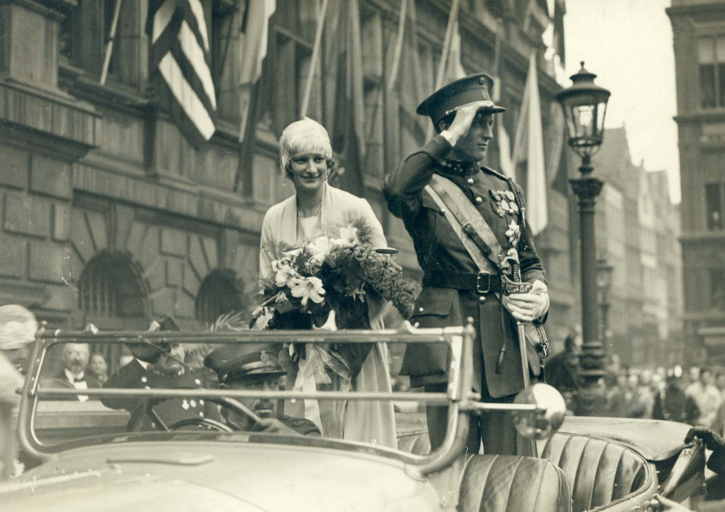Blijde intreden van prinses Astrid en prins Leopold in Antwerpen, 19 mei 1928. (ADVN, VFA9079/3)