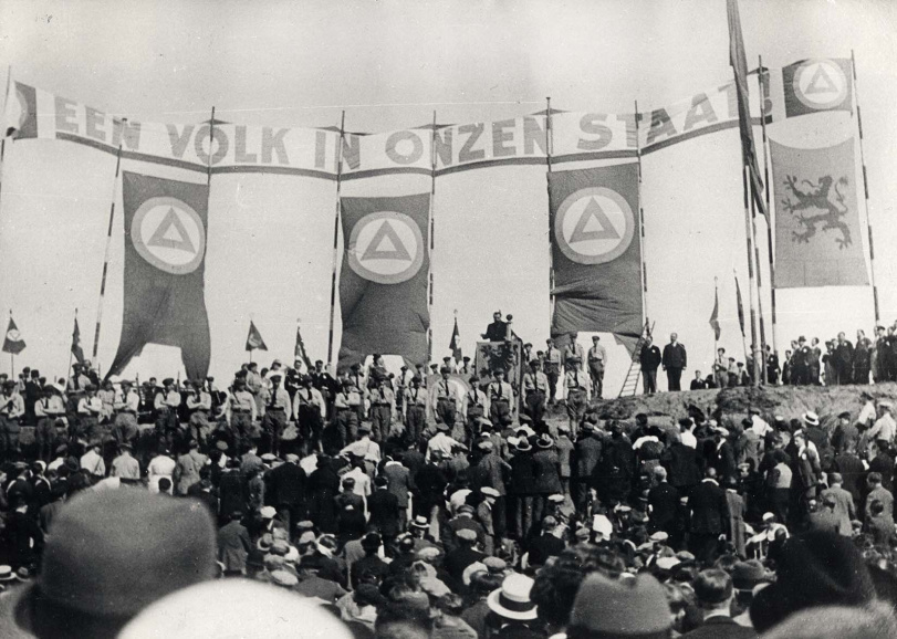 Toespraak van Staf de Clercq op de eerste Landdag van het VNV, Kesterheide, 1935. (ADVN, VFD172)