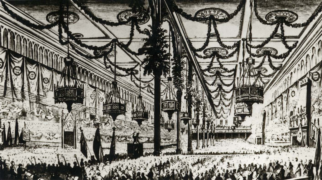 Concert van het Vlaemsch-Duitsch Zangverbond in 'Saal Gürzenich' in Keulen, 14-15 juni 1846. (Collectie Stad Antwerpen, Letterenhuis, tglhph41570)