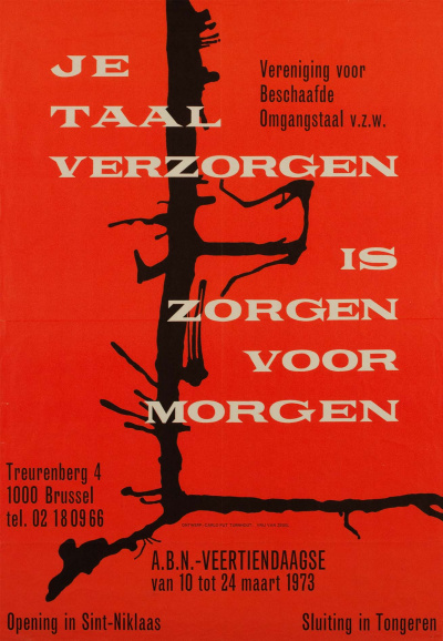 De Vereniging voor Beschaafde Omgangstaal werd in 1932 de opvolger van de Vereeniging voor Beschaafde Nederlandsche Uitspraak (1913-1914). In 1978 werd de VBO herdoopt tot Vereniging voor Algemeen Nederlands. (ADVN, VAFA1474)