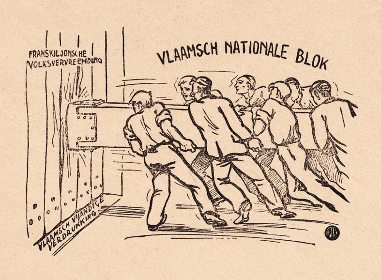 Staf de Clercq slaagde erin voor de verkiezingen van 1936 een overeenkomst te sluiten met de verschillende Vlaams-nationale strekkingen. Zijn Vlaamsch Nationaal Blok boekte in 1936 een grote verkiezingsoverwinning. (ADVN, VBRC488)