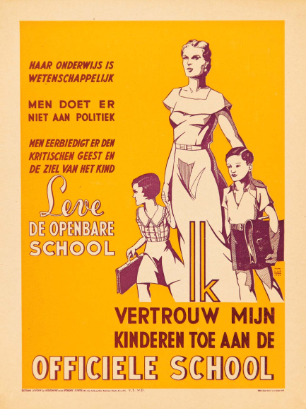 Affiche ter promotie van het officieel onderwijs, 1934. (Amsab-ISG, af002080)