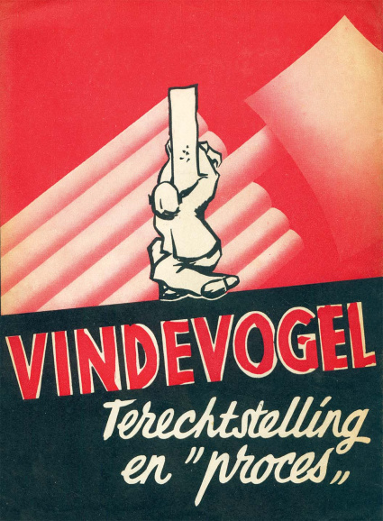 De in 1945 terechtgetelde oorlogsburgemeester Leo Vindevogel groeit, onder meer dankzij de publicatie van Bernhard van Goor (pseudoniem van Valère Depauw), uit tot een symbool van de zogenaamde anti-Vlaamse repressie. (ADVN, VB1575)