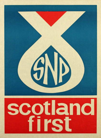 Affiche van de Scottish National Party (SNP), jaren 1980. (Wikimedia Commons)