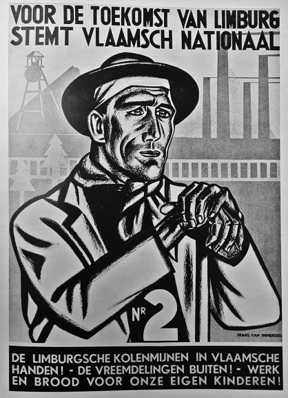 Affiche van het Vlaamsch Nationaal Verbond (VNV) voor de parlementsverkiezingen van 1939. Ontwerp Frans van Immerseel.