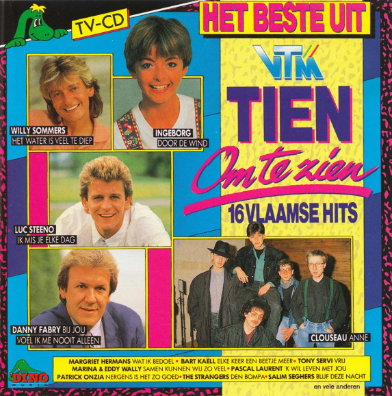 <p>Verzamelalbum met 16 Vlaamse hits uit het VTM-programma <em>Tien om te zien</em>. (Privécollectie)</p>