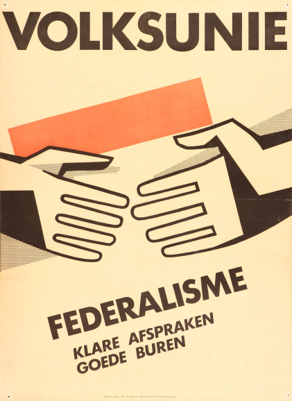 Affiche van de Volksunie naar aanleiding van de parlementsverkiezingen van 1968. (ADVN, VAFB58)