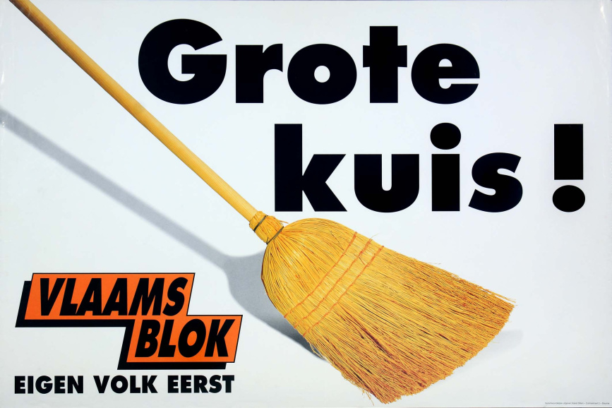 Harde anti-migratiecampagne van het Vlaams Blok tijdens de gemeenteraadsverkiezingen van 1994. (ADVN, VAFB275)
