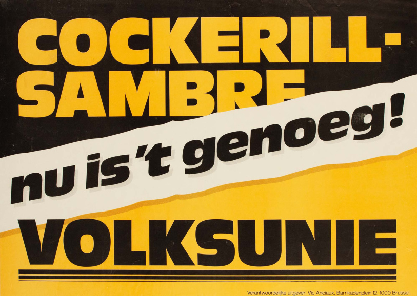 De Volksunie bekritiseert de subsidies aan de staalproducent Cockerill-Sambre. (ADVN, VAFA718)